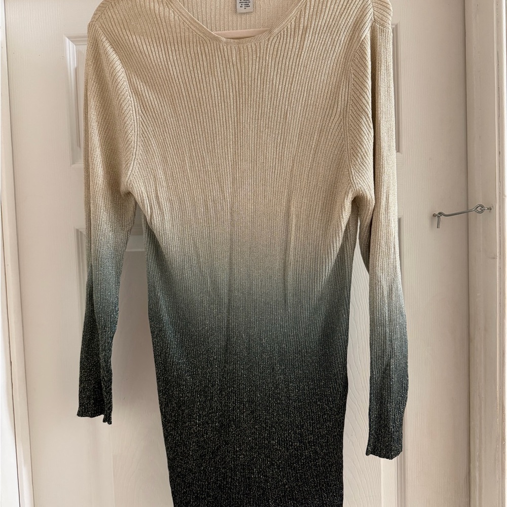 Avenue Metallic Knit Top in Gold